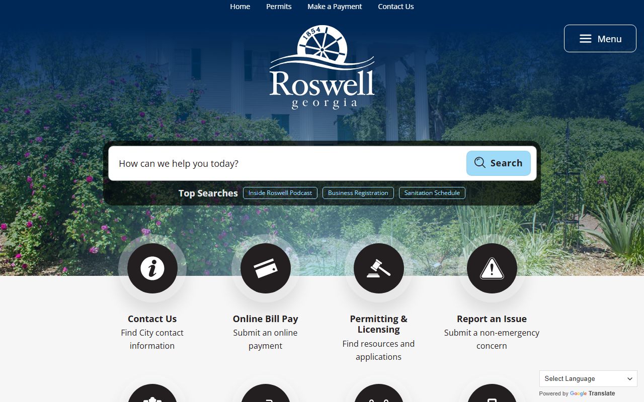 Roswell Police Department for city arrest records