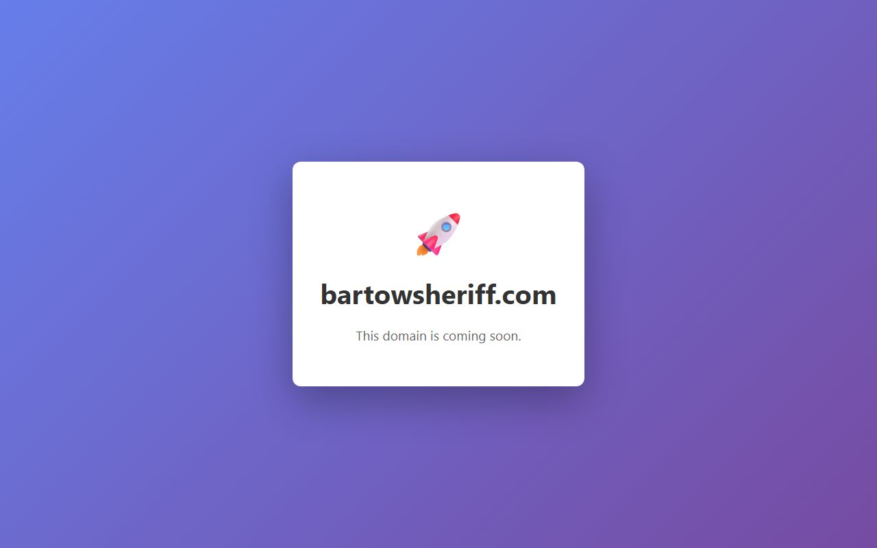 Bartow County Sheriff's Office homepage for inmate search