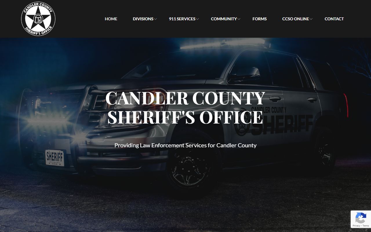 Candler County Sheriff's Office homepage for arrest records