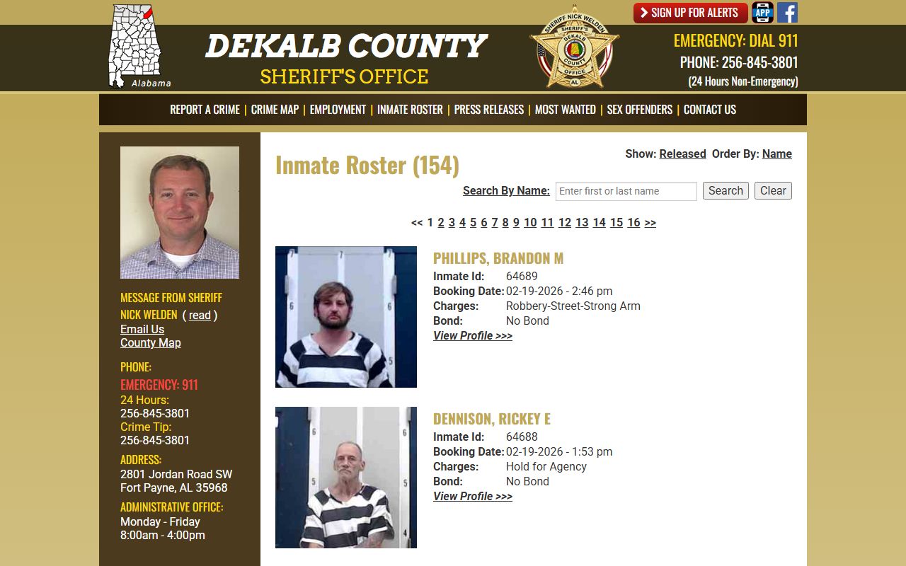 DeKalb County online inmate roster search