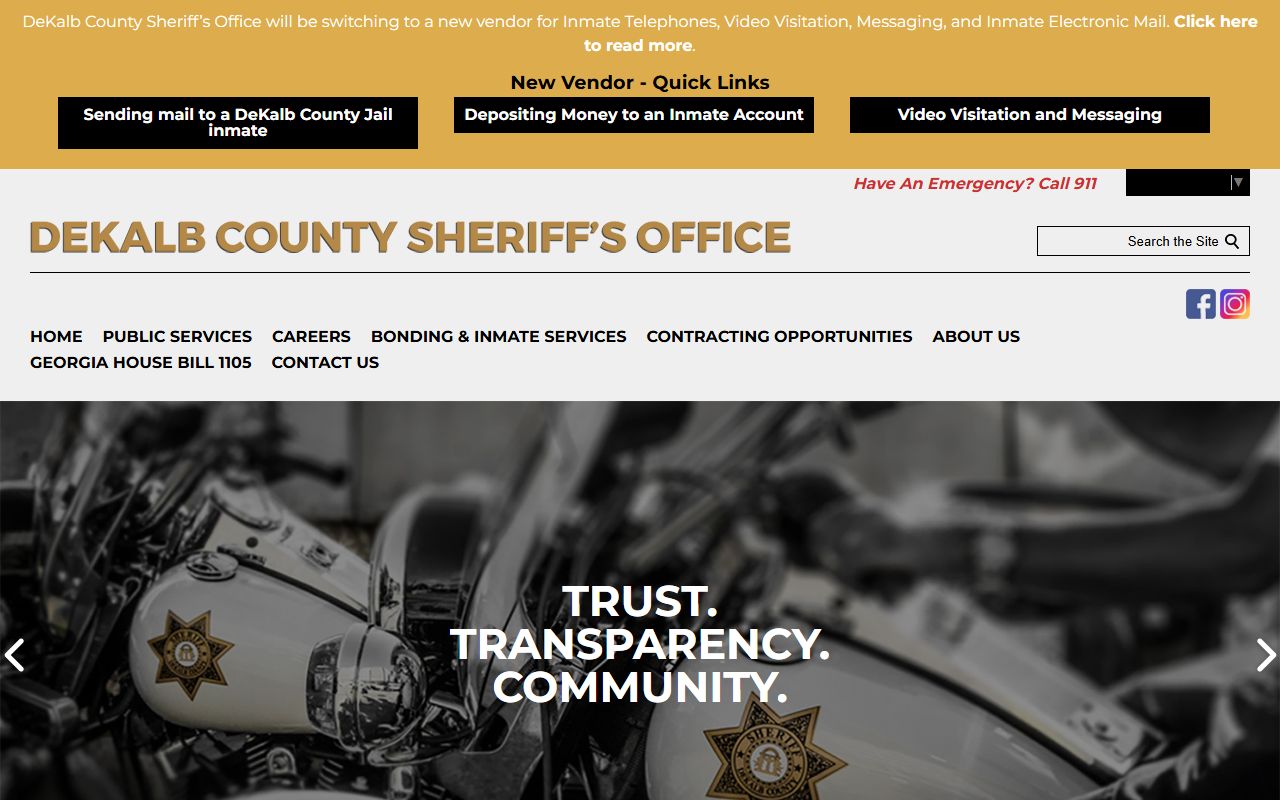 DeKalb County Sheriff's Office homepage