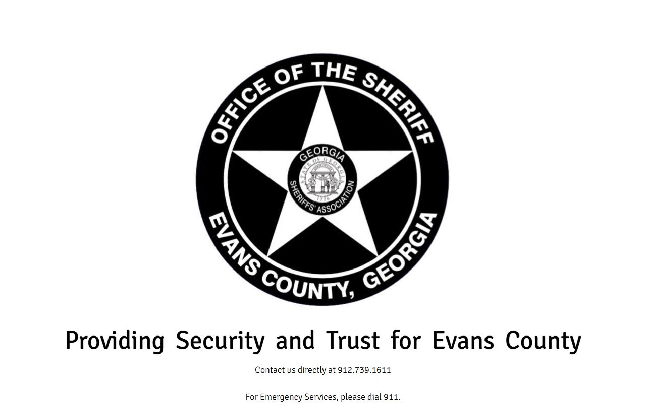 Evans County Sheriff's Office website