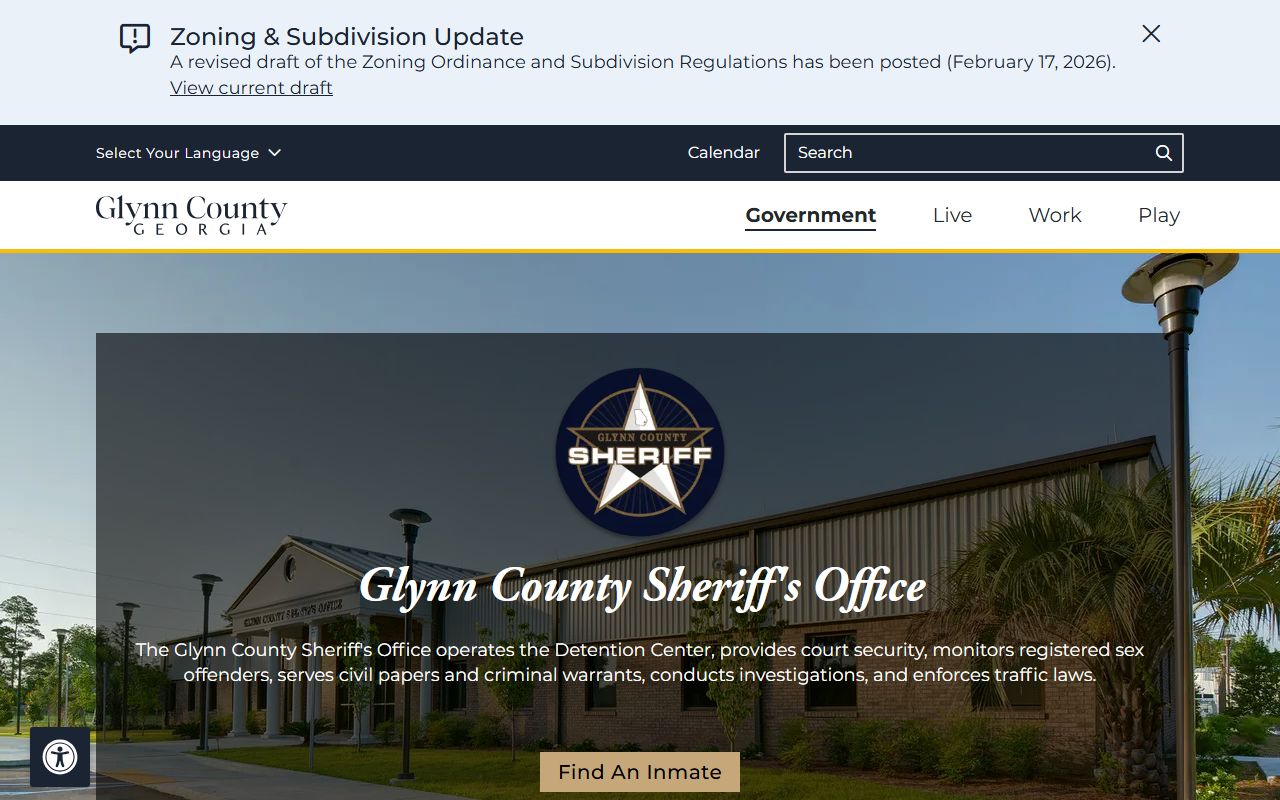 Glynn County Sheriff's Office website
