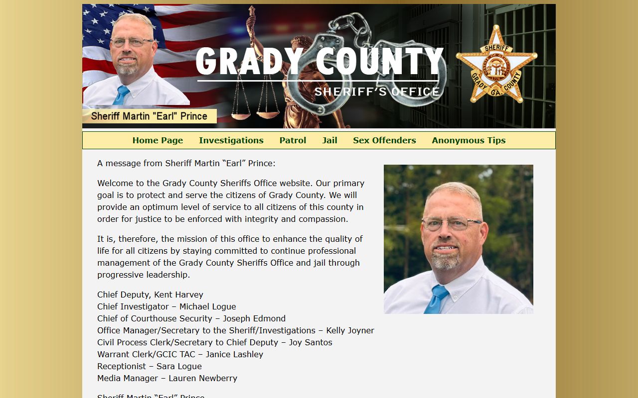Grady County Sheriff's Office website