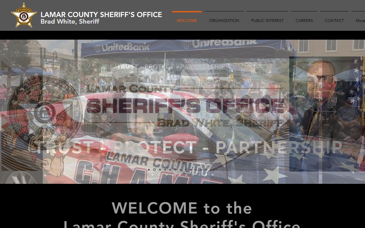 Lamar County Sheriff's Office homepage for recent bookings