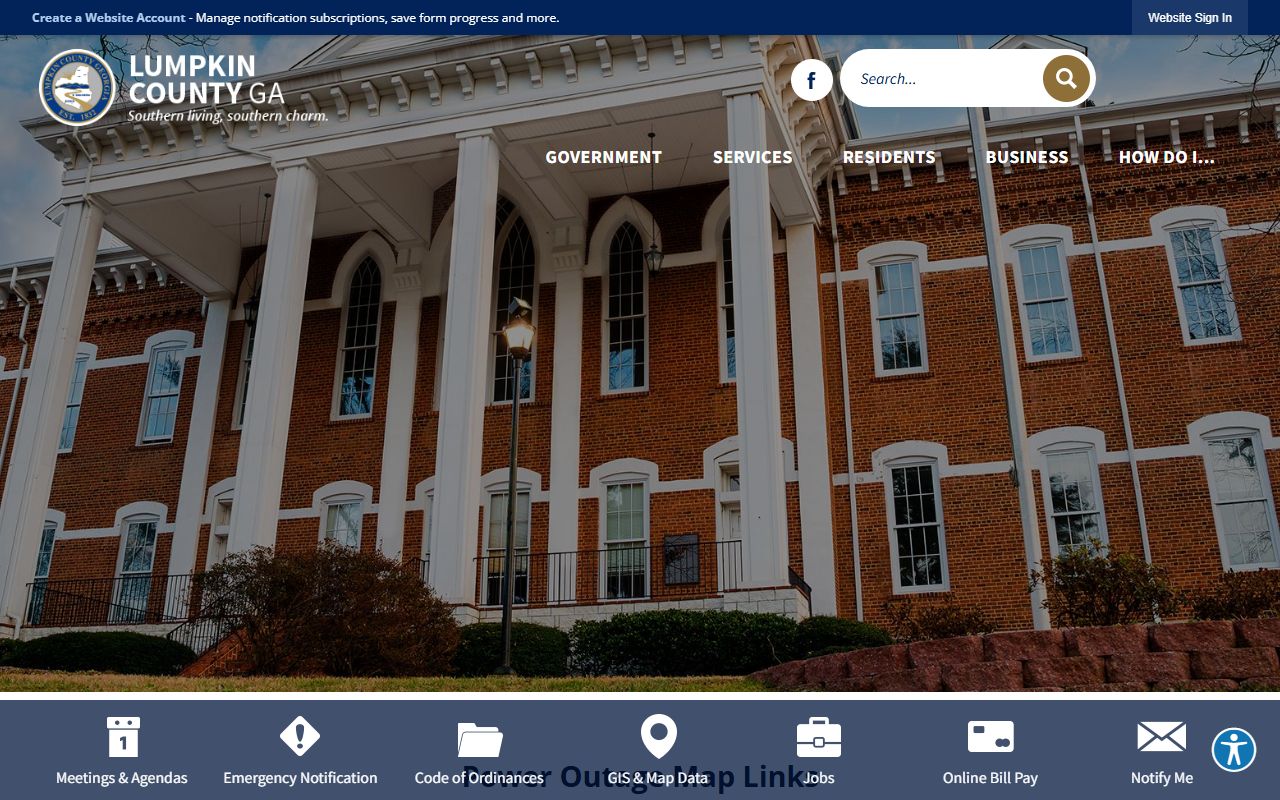 Lumpkin County Sheriff's Office homepage for recent bookings