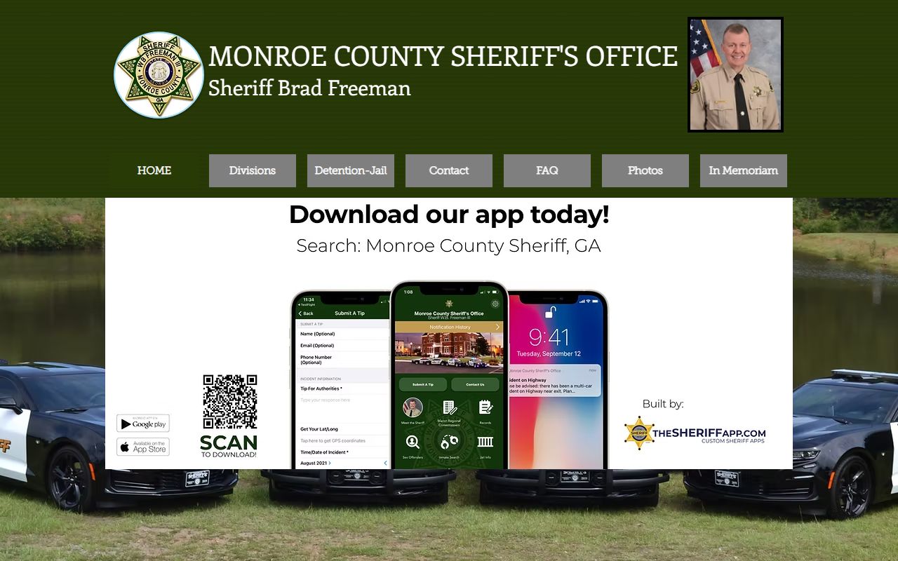 Monroe County Sheriff's Office website for recent bookings and inmate records