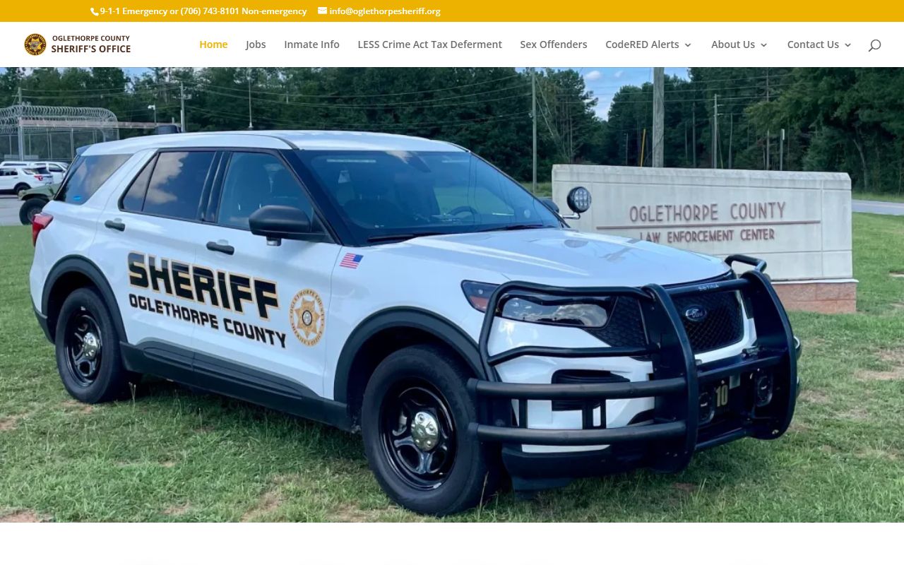 Oglethorpe County Sheriff's Office website for recent bookings and arrest records